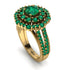Emerald Double Halo Gold Engagement Ring - Danielle No. 19 image 2