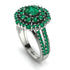 Emerald Double Halo Gold Engagement Ring - Danielle No. 21 image 3