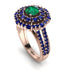 Emerald Double Halo Gold Engagement Ring - Danielle No. 65 image 2