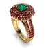 Emerald Double Halo Gold Engagement Ring - Danielle No. 49 image 2