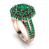 Emerald Double Halo Gold Engagement Ring - Danielle No. 20 image 2