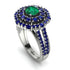 Emerald Double Halo Gold Engagement Ring - Danielle No. 66 image 2