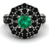 Emerald Double Halo Gold Engagement Ring - Danielle No. 36 image 2