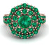 Emerald Double Halo Gold Engagement Ring - Danielle No. 20 image 3