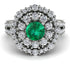Emerald Double Halo Gold Engagement Ring - Danielle No. 6 image 3