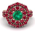 Emerald Double Halo Gold Engagement Ring - Danielle No. 50 image 3