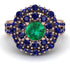 Emerald Double Halo Gold Engagement Ring - Danielle No. 65 image 3