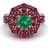 Emerald Double Halo Gold Engagement Ring - Danielle No. 51 image 3