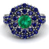 Emerald Double Halo Gold Engagement Ring - Danielle No. 66 image 3