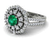 Emerald Double Halo Gold Engagement Ring - Danielle No. 6 image 1