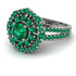 Emerald Double Halo Gold Engagement Ring - Danielle No. 21 image 1