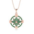 Emerald-Encrusted Compass Charm Necklace - Celeste No. 5 image 1