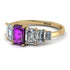 Emerald Cut Amethyst Geometrical Ring - Briella No. 301 image 3