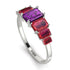Emerald Cut Amethyst Geometrical Ring - Briella No. 312 image 2