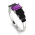 Emerald Cut Amethyst Geometrical Ring - Briella No. 309 image 2