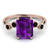 Emerald Cut Amethyst Ring With Bezel - Alina No. 308 image 1