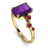Emerald Cut Amethyst Ring With Bezel - Alina No. 310 image 2