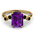 Emerald Cut Amethyst Ring With Bezel - Alina No. 307 image 1