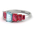 Emerald Cut Aquamarine Geometrical Ring - Briella No. 412 image 3