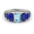 Emerald Cut Aquamarine Geometrical Ring - Briella No. 415 image 1