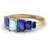 Emerald Cut Aquamarine Geometrical Ring - Briella No. 413 image 3