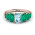 Emerald Cut Aquamarine Geometrical Ring - Briella No. 405 image 1