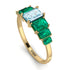 Emerald Cut Aquamarine Geometrical Ring - Briella No. 404 image 2