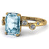 Emerald Cut Aquamarine Ring With Bezel - Alina No. 401 image 2