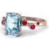 Emerald Cut Aquamarine Ring With Bezel - Alina No. 411 image 2
