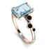 Emerald Cut Aquamarine Ring With Bezel - Alina No. 408 image 3