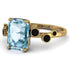 Emerald Cut Aquamarine Ring With Bezel - Alina No. 407 image 2