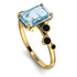 Emerald Cut Aquamarine Ring With Bezel - Alina No. 407 image 3