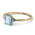 Emerald Cut Aquamarine With Triangles Ring - Remi No. 401 image 3