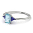 Emerald Cut Aquamarine With Triangles Ring - Remi No. 415 image 3