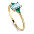 Emerald Cut Aquamarine With Triangles Ring - Remi No. 404 image 2