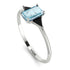 Emerald Cut Aquamarine With Triangles Ring - Remi No. 409 image 2