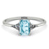 Emerald Cut Aquamarine With Triangles Ring - Remi No. 403 image 1