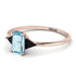 Emerald Cut Aquamarine With Triangles Ring - Remi No. 408 image 3