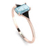 Emerald Cut Aquamarine With Triangles Ring - Remi No. 408 image 2