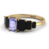 Emerald Cut Tanzanite Geometrical Ring - Briella No. 207 image 3