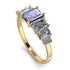 Emerald Cut Tanzanite Geometrical Ring - Briella No. 201 image 2