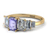Emerald Cut Tanzanite Geometrical Ring - Briella No. 201 image 3