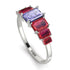Emerald Cut Tanzanite Geometrical Ring - Briella No. 212 image 2