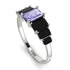 Emerald Cut Tanzanite Geometrical Ring - Briella No. 209 image 2