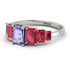 Emerald Cut Tanzanite Geometrical Ring - Briella No. 212 image 3