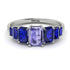 Emerald Cut Tanzanite Geometrical Ring - Briella No. 215 image 1