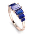 Emerald Cut Tanzanite Geometrical Ring - Briella No. 214 image 2