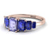 Emerald Cut Tanzanite Geometrical Ring - Briella No. 214 image 3