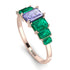 Emerald Cut Tanzanite Geometrical Ring - Briella No. 205 image 2