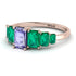 Emerald Cut Tanzanite Geometrical Ring - Briella No. 205 image 3